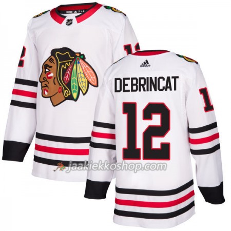 Miehille NHL Chicago Blackhawks Pelipaita Alex DeBrincat 12 Adidas 2017-2018 Valkoinen Authentic